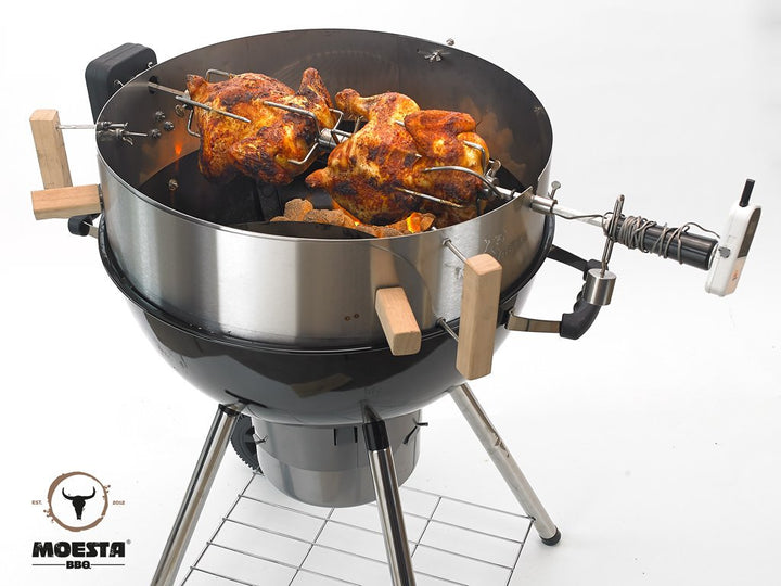 Rotisserie-Set für Kugelgrill 67cm mit Batteriemotor, kabellos - Bild 2