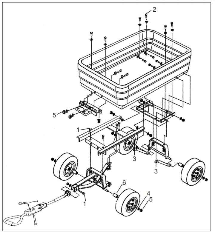 Gartenkipper 250 kg Nutzlast 75 L Wanne kippmechanismus - Bild 6