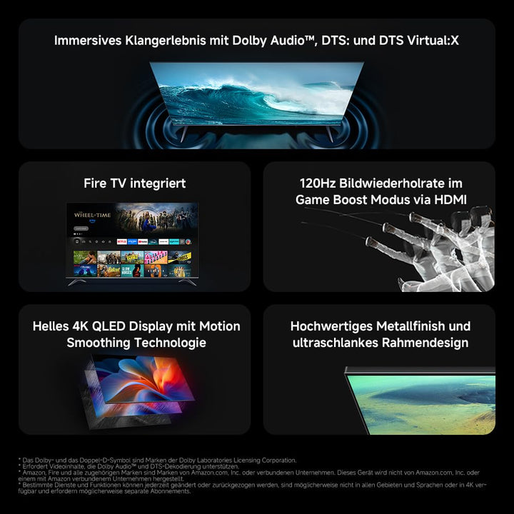 QLED Smart TV 55 Zoll 4K UHD HDR10+ Fire TV mit Alexa - Bild 2