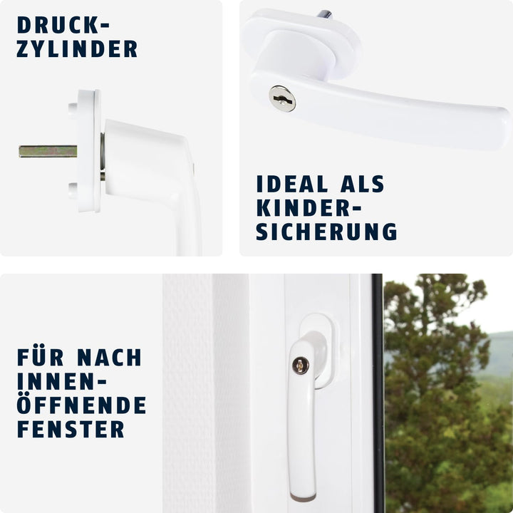 Abschliessbarer Fenstergriff 10er-Set gleichschliessend Sicherheitslevel 3 - Bild 3