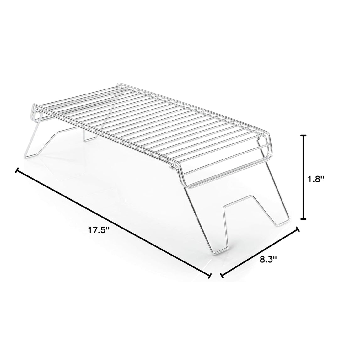 Lagerfeuer-Grill Edelstahl klappbar 39x20 cm für Camping - Bild 3