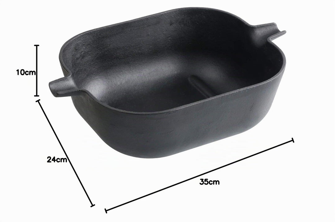Guss-Wok-Einleger Rost-in-Rost-System eckig 23,7x28 cm Grillen - Bild 5
