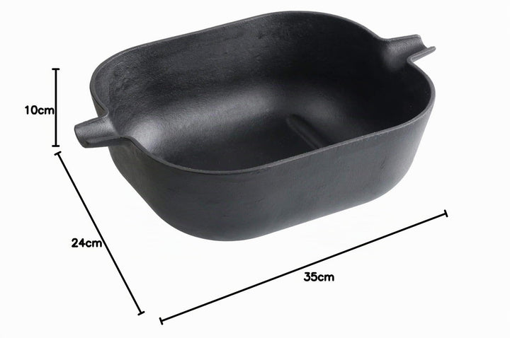 Guss-Wok-Einleger Rost-in-Rost-System eckig 23,7x28 cm Grillen - Bild 5