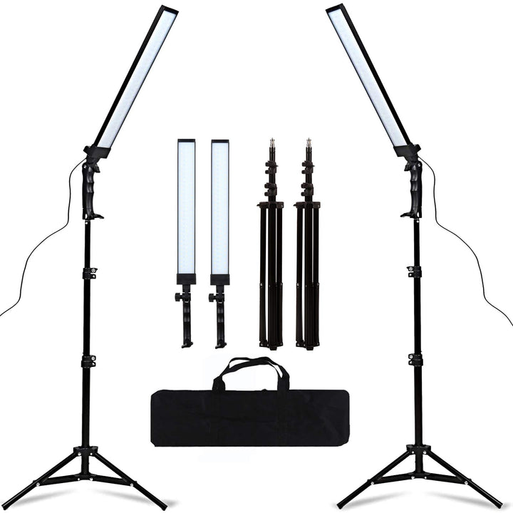 LED Studioleuchte Set 2x 24W dimmbar fuer Foto und Video