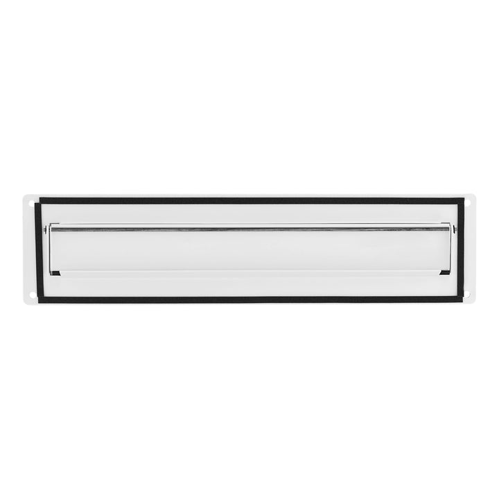Briefschlitz Aussenblende Aluminium Weiss 35x360mm Haustuer - Bild 4