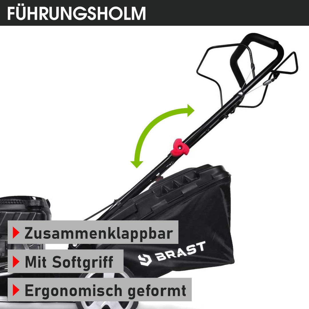 Benzin Rasenmäher mit Hinterradantrieb 41cm 3-in-1 Mulchen 40L - Bild 6