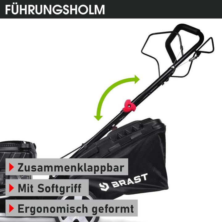 Benzin Rasenmäher mit Hinterradantrieb 41cm 3-in-1 Mulchen 40L - Bild 6