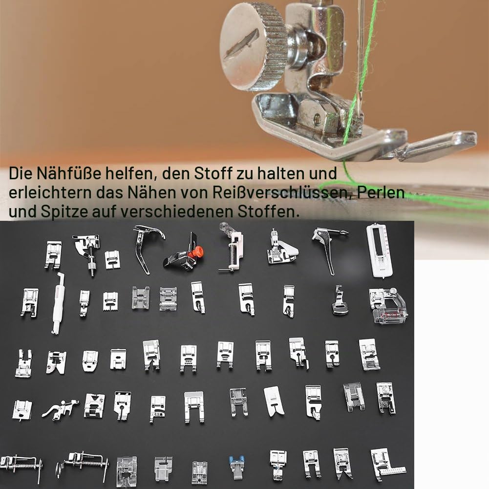 Nähfuss-Set 52-teilig für Haushaltsnähmaschinen Universal - Bild 4
