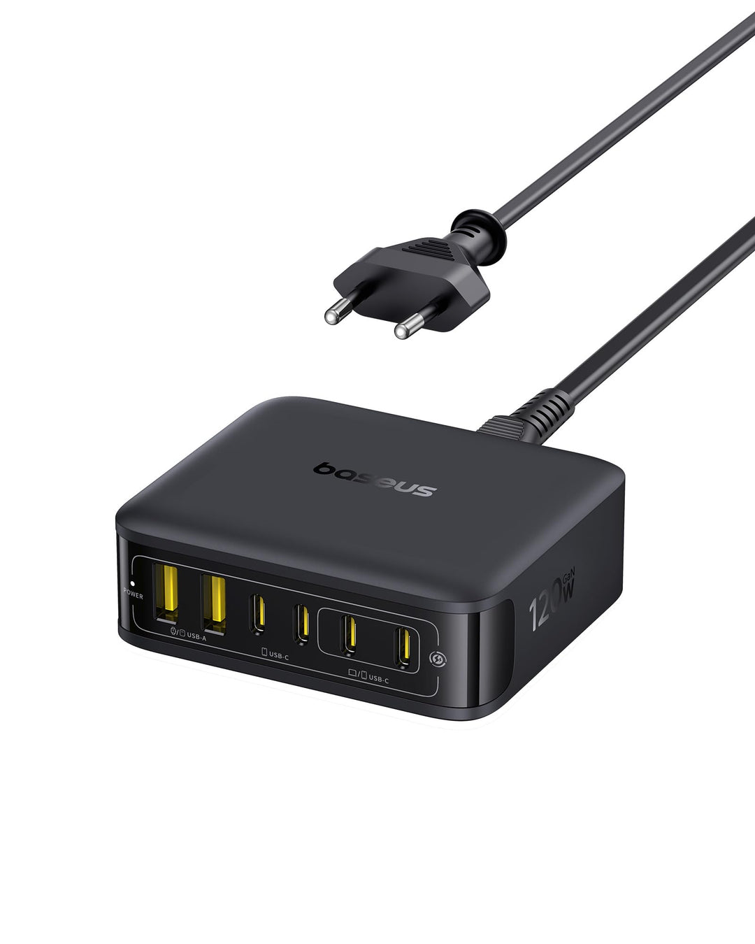 GaN Ladestation 120W 6-Port USB-C für Laptop und Smartphone