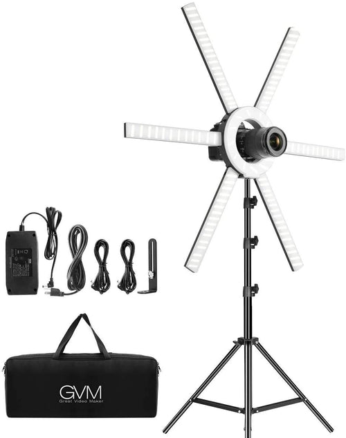 LED Ringlicht Set mit Stativ 90W, 6 Lichtleisten, CRI 97+