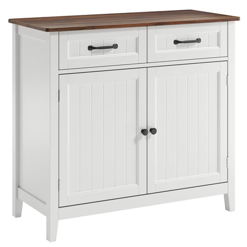 Küchen-Sideboard mit Arbeitsplatte, 2 Schubladen und 2 Türen