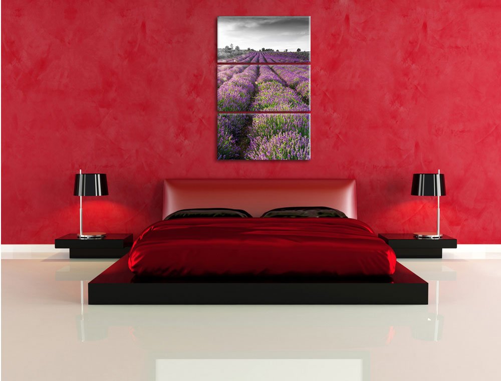 Leinwandbild Lavendelfelder Provence 3-teilig 120x80 cm - Bild 3