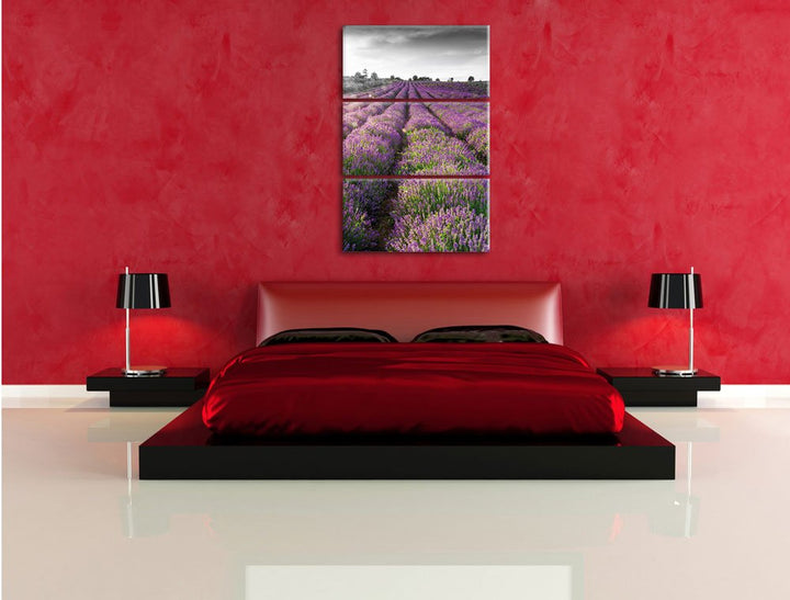 Leinwandbild Lavendelfelder Provence 3-teilig 120x80 cm - Bild 3