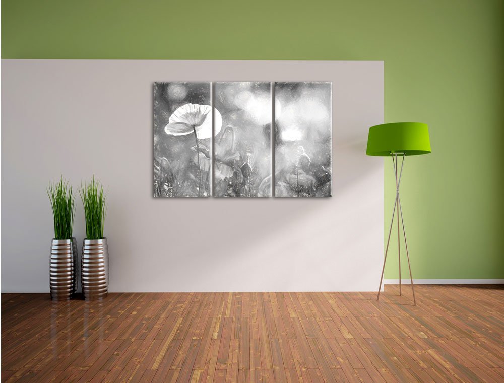 Leinwandbild 3-teilig Kalifornischer Mohn 120x80 cm fertig gespannt - Bild 3