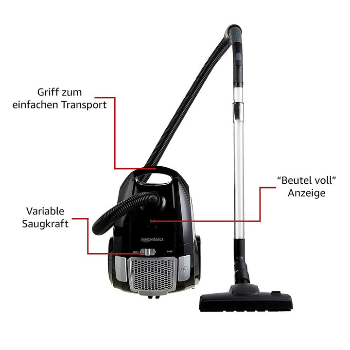 Staubsauger mit Beutel HEPA-Filter 700W 3L für Teppich &amp; Hartboden - Bild 7