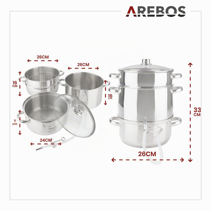Dampfentsafter Edelstahl 15 L Induktionsgeeignet Ø 26 cm - Bild 7