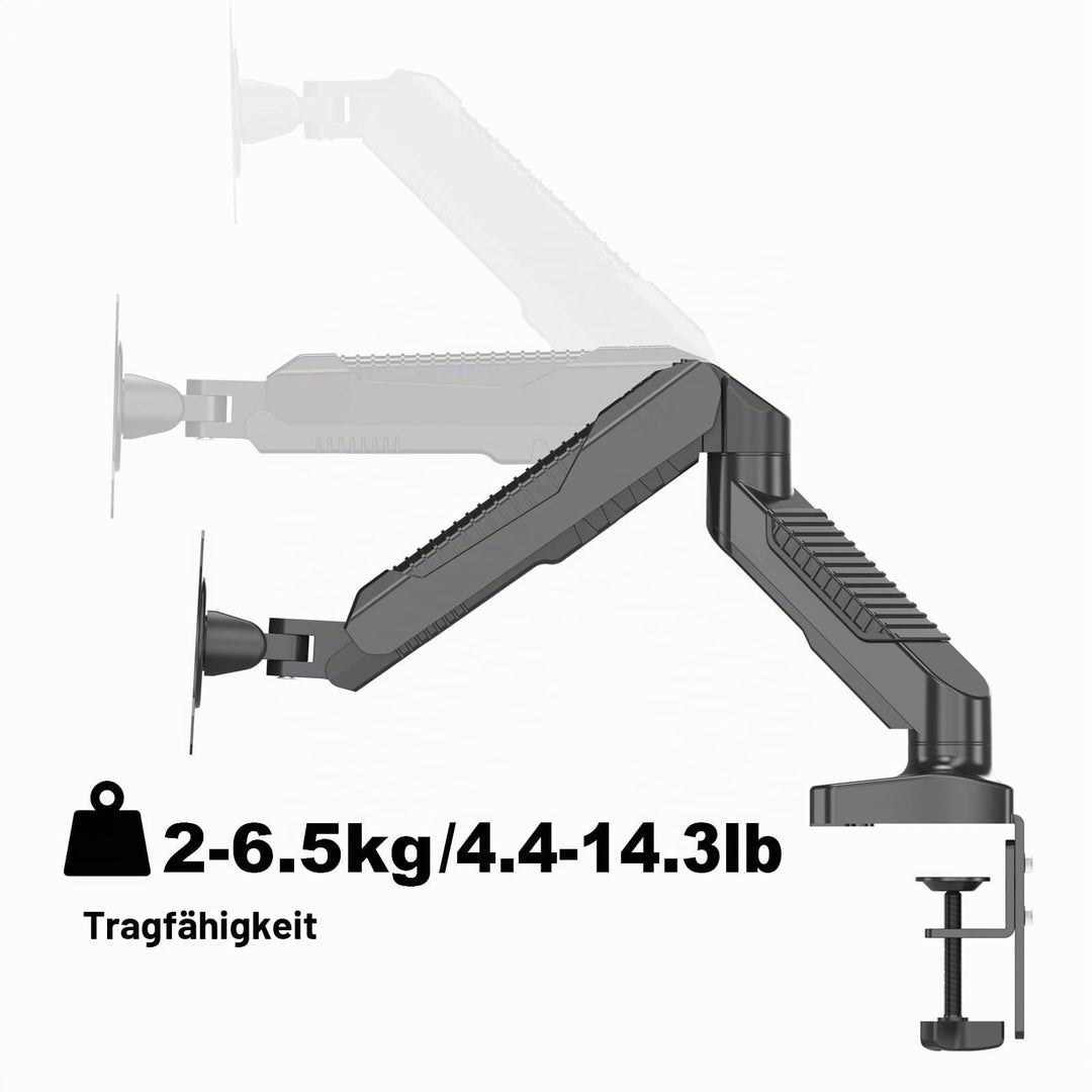Monitor Arm Tischhalterung 15–34 Zoll VESA 75/100 schwarz schwenkbar - Bild 9