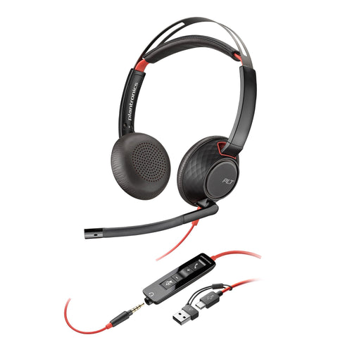 Headset kabelgebunden USB-C/USB-A/3,5mm mit Noise Cancelling