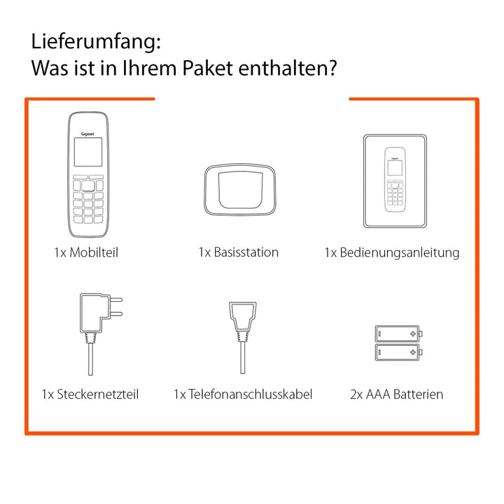 Schnurloses DECT-Telefon 2,2" Farbdisplay Anrufschutz 150 Nummern - Bild 7