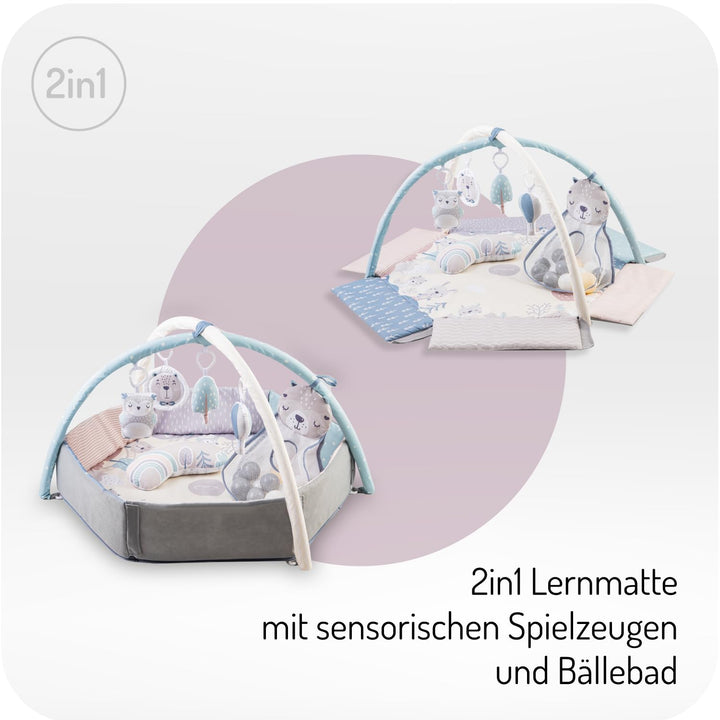 Spielbogen mit Krabbeldecke 3-in-1 Bällebad Aktivitätsmatte Baby - Bild 4