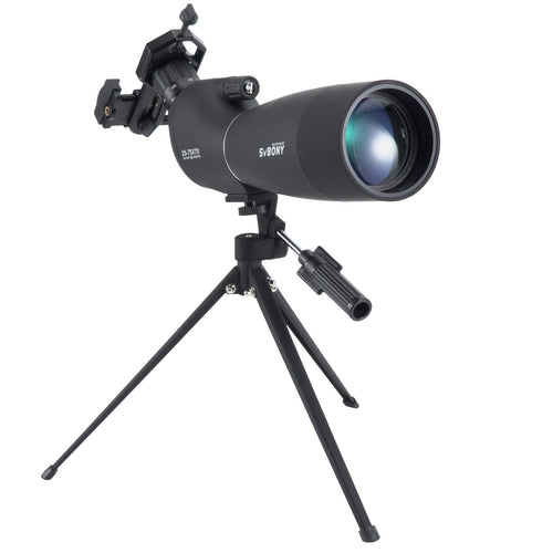 Spektiv 25-75x70 mit Smartphone-Adapter für Vogelbeobachtung