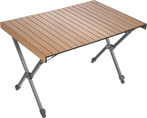Campingtisch klappbar Aluminium höhenverstellbar 108x71cm braun