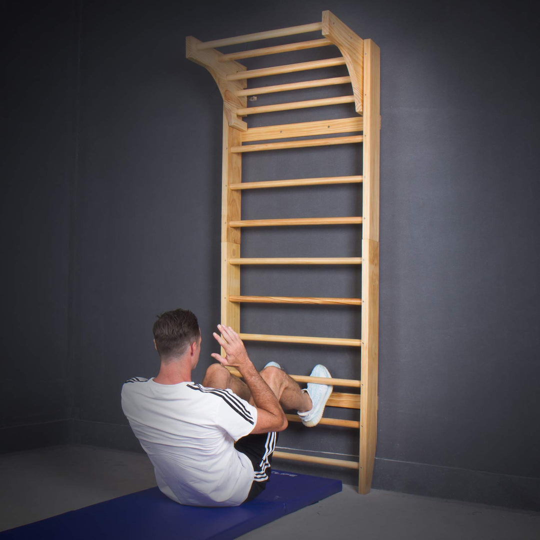 Sprossenwand Kiefernholz mit Klimmzugstange 80x220 cm bis 100 kg - Bild 7
