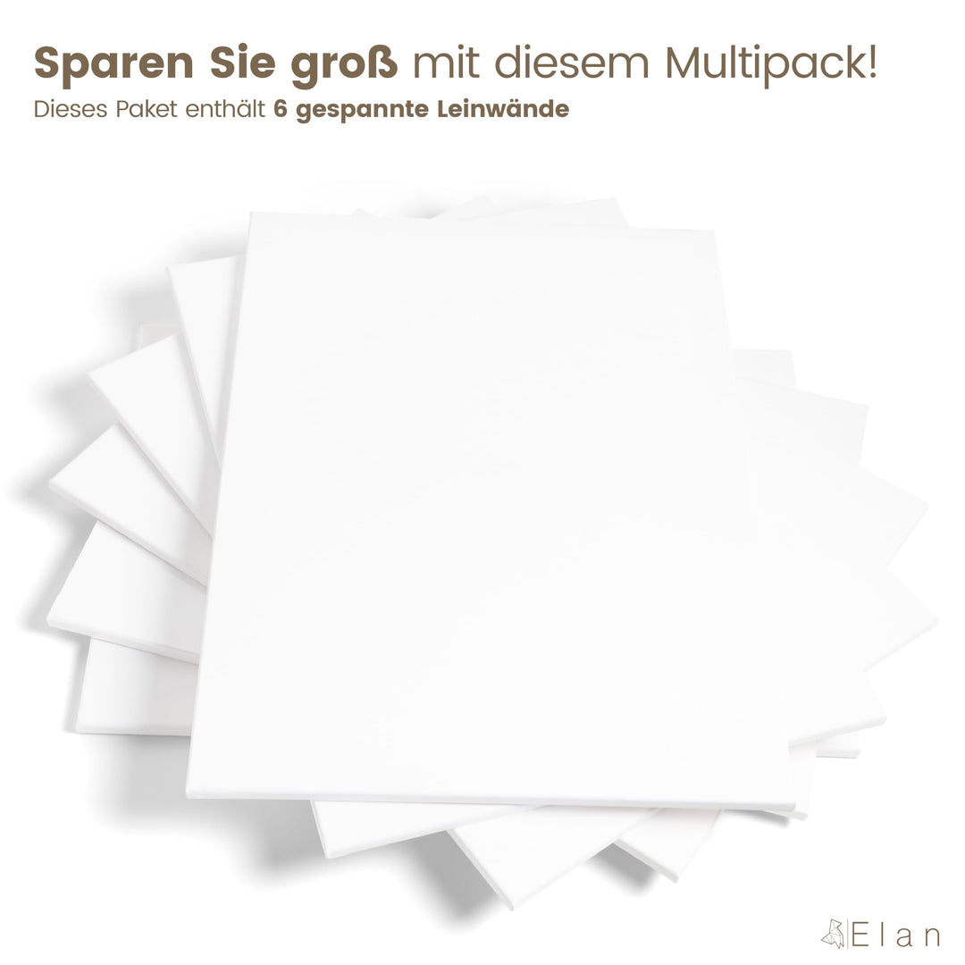 Keilrahmen Leinwand 40x60 cm 6er Set 280g/m² dreifach grundiert - Bild 4