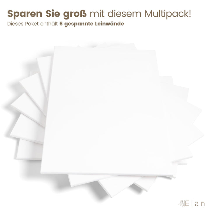 Keilrahmen Leinwand 40x60 cm 6er Set 280g/m² dreifach grundiert - Bild 4