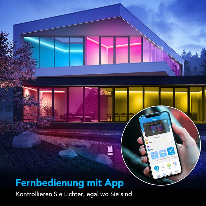 LED Streifen RGB WiFi 10m mit Musik-Sync und App-Steuerung - Bild 4