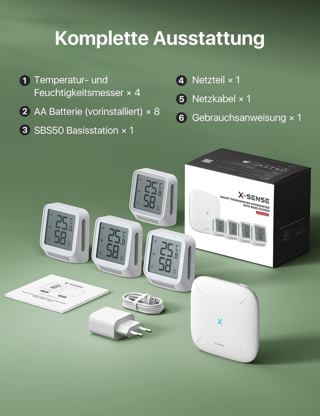 WLAN Hygrometer Thermometer Innen LCD 2,7 Zoll mit App - Bild 9