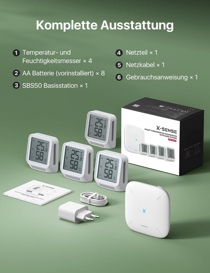 WLAN Hygrometer Thermometer Innen LCD 2,7 Zoll mit App - Bild 9