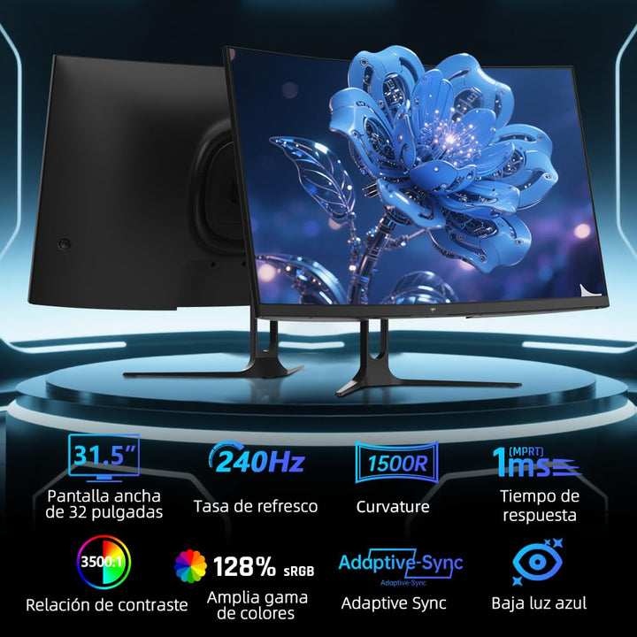 Curved Gaming Monitor 32 Zoll 240Hz VA-Panel FHD 1ms für E-Sport - Bild 2