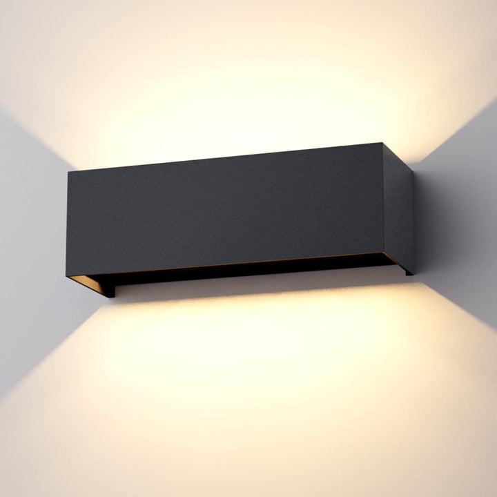 Aussenwandleuchte LED 30W Aluminium IP65 Warmweiss Anthrazit