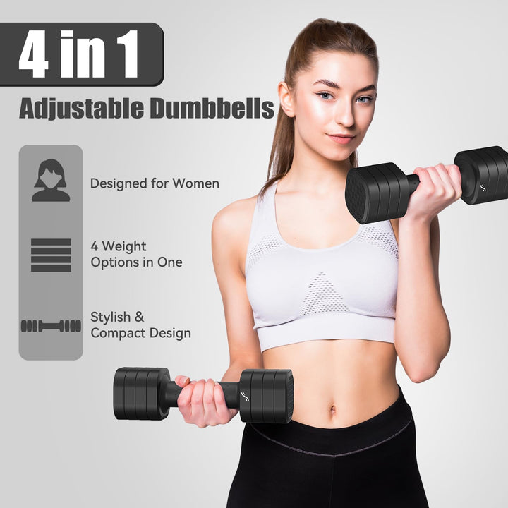 Verstellbare Kurzhanteln 2er Set 0,9–2,3 kg für Heimtraining - Bild 2
