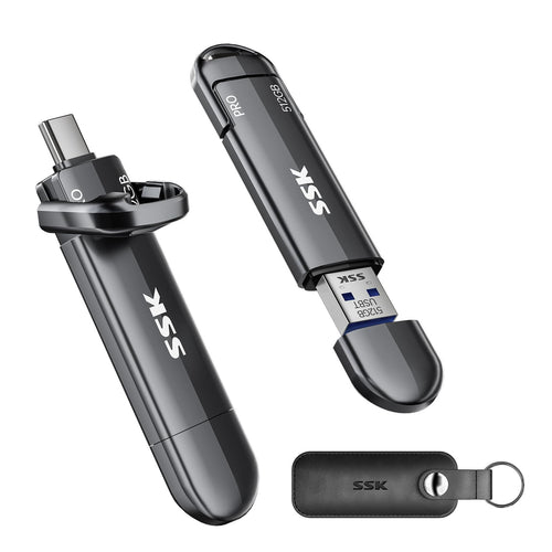Externe SSD 512 GB USB-C & USB-A bis 1000 MB/s Dual Interface