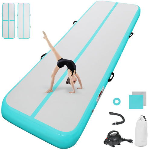 Aufblasbare Turnmatte 3m x 1m x 10cm mit Elektropumpe, PVC