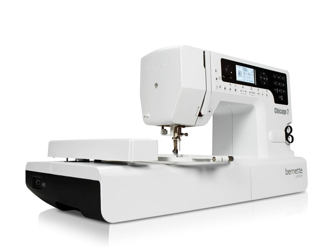 Näh- und Stickmaschine 200 Stiche 100 Stickmotive LCD 7mm Stichbreite