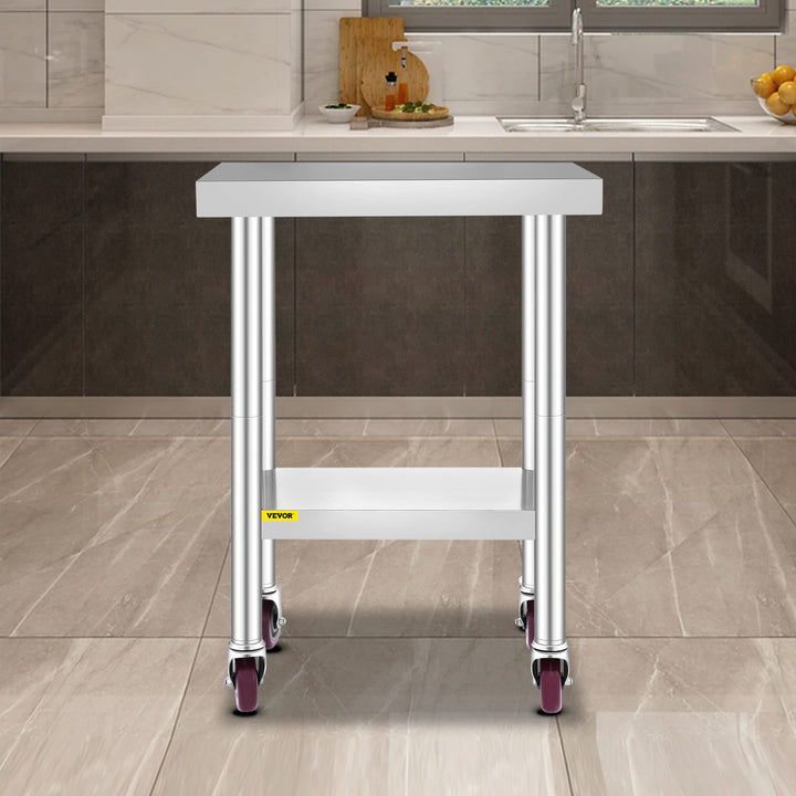 Edelstahl Arbeitstisch 61x46 cm rollbar mit Ablage 100 kg - Bild 9