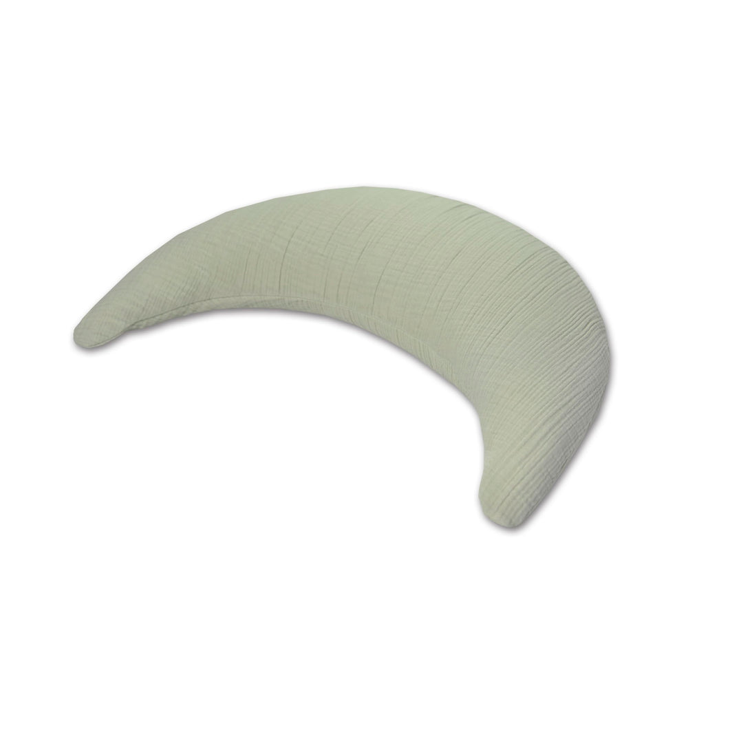Stillkissen Musselin Mondform 140x27cm Salbei Baumwolle