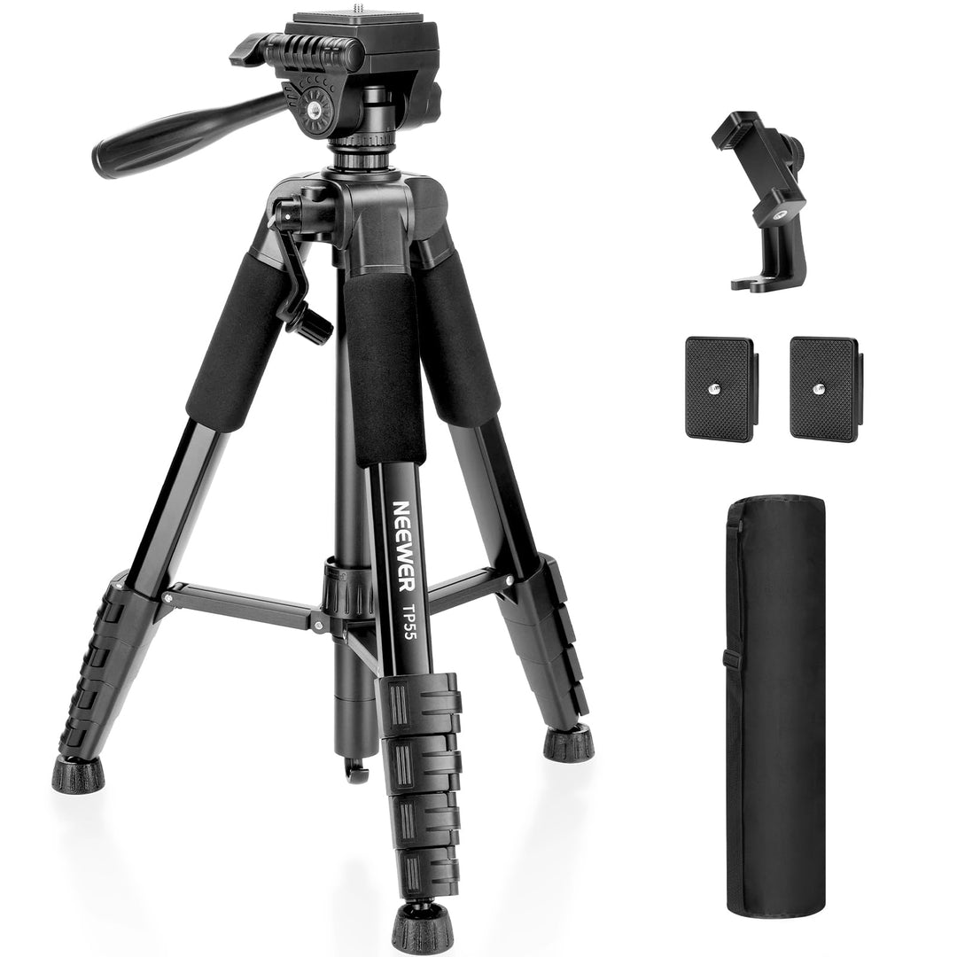 Kamera-Stativ Aluminium 2-in-1 mit Einbein 177cm 3-Wege-Kopf
