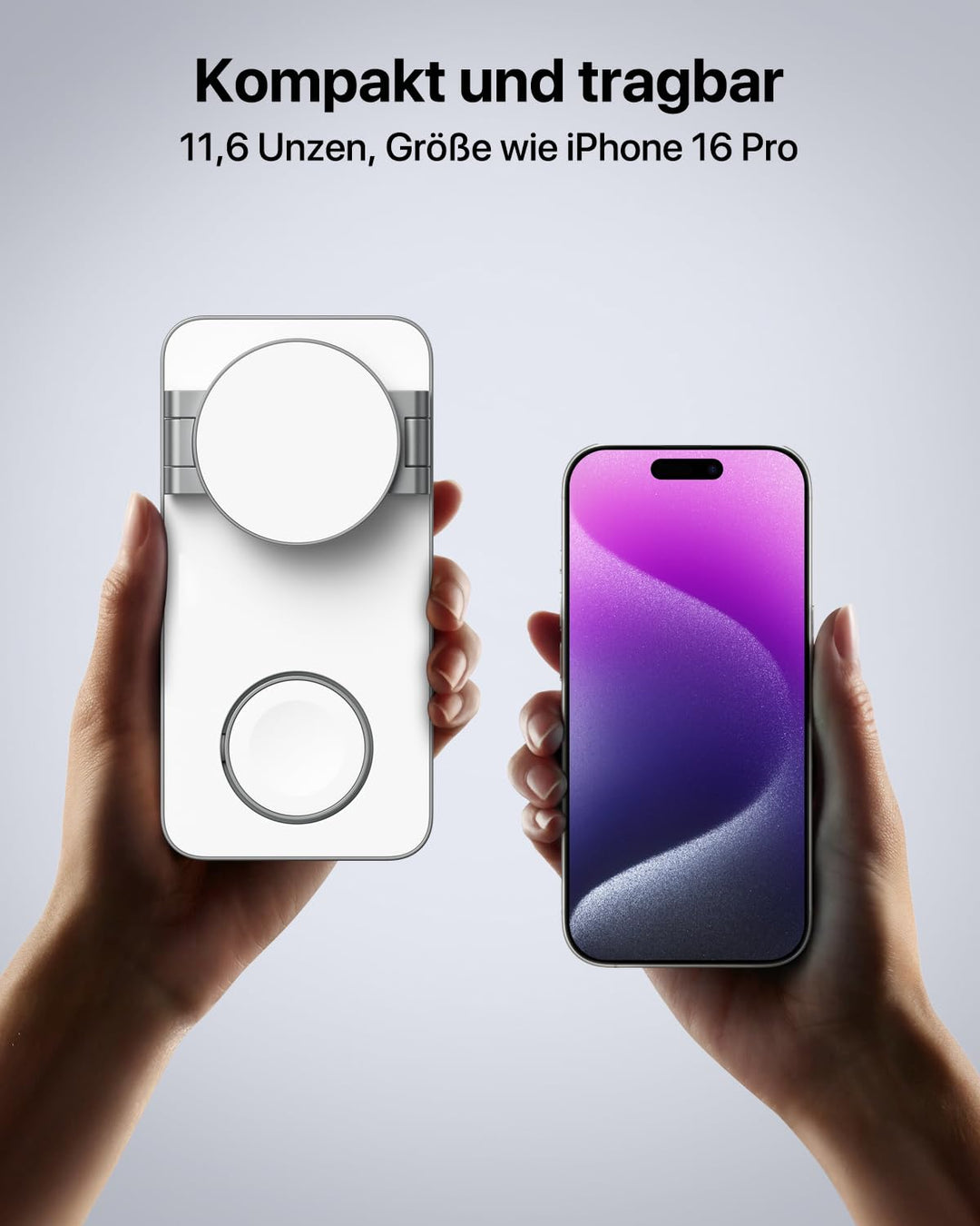 3-in-1 Ladestation Qi2.2 25W fuer iPhone, Apple Watch und AirPods - Bild 7