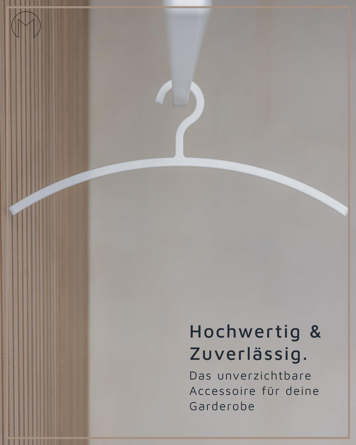 Kleiderbügel Kunststoff 6er Set Schwarz 46 cm platzsparend - Bild 2