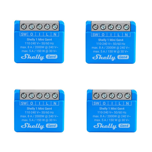 WLAN-Relaisschalter 1-Kanal 8A 4er-Pack Matter & Zigbee Smart Home
