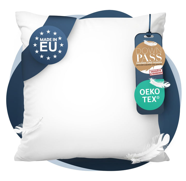 Daunenkissen 80x80 3-Kammer 90% Daunen mittelfest waschbar