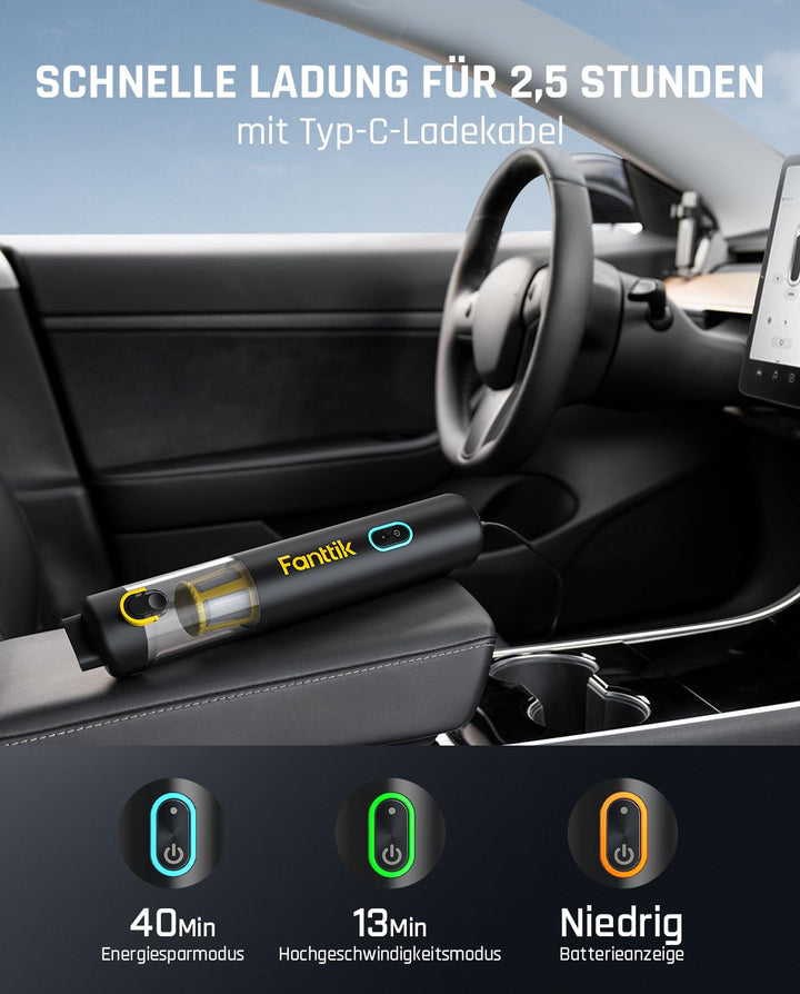 Akku-Handstaubsauger 4-in-1 Auto 19000 Pa HEPA USB-C - Bild 4