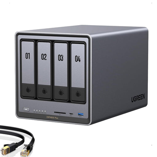 NAS-System 4-Bay ohne HDD Intel N100 bis 136 TB fuer Heim und Team