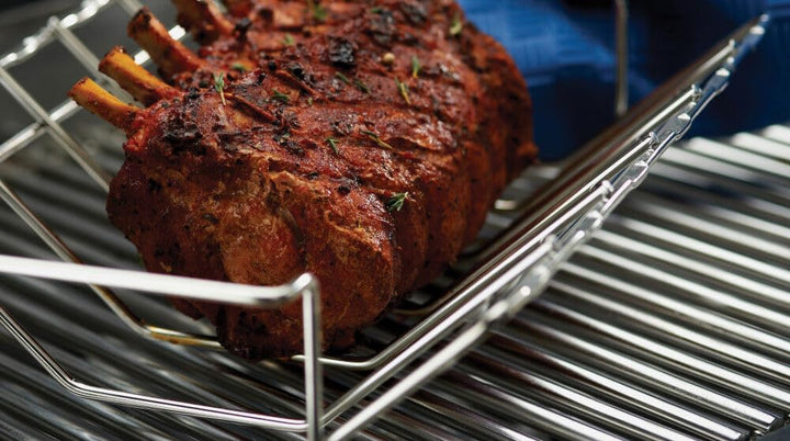 Grillgestell mit 6 Doppelspiessen Edelstahl für Braten und Ribs - Bild 4