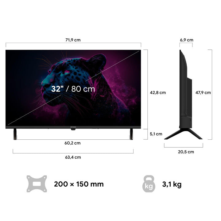 Smart TV 32 Zoll HD-Ready Triple Tuner VIDAA OS - Bild 2