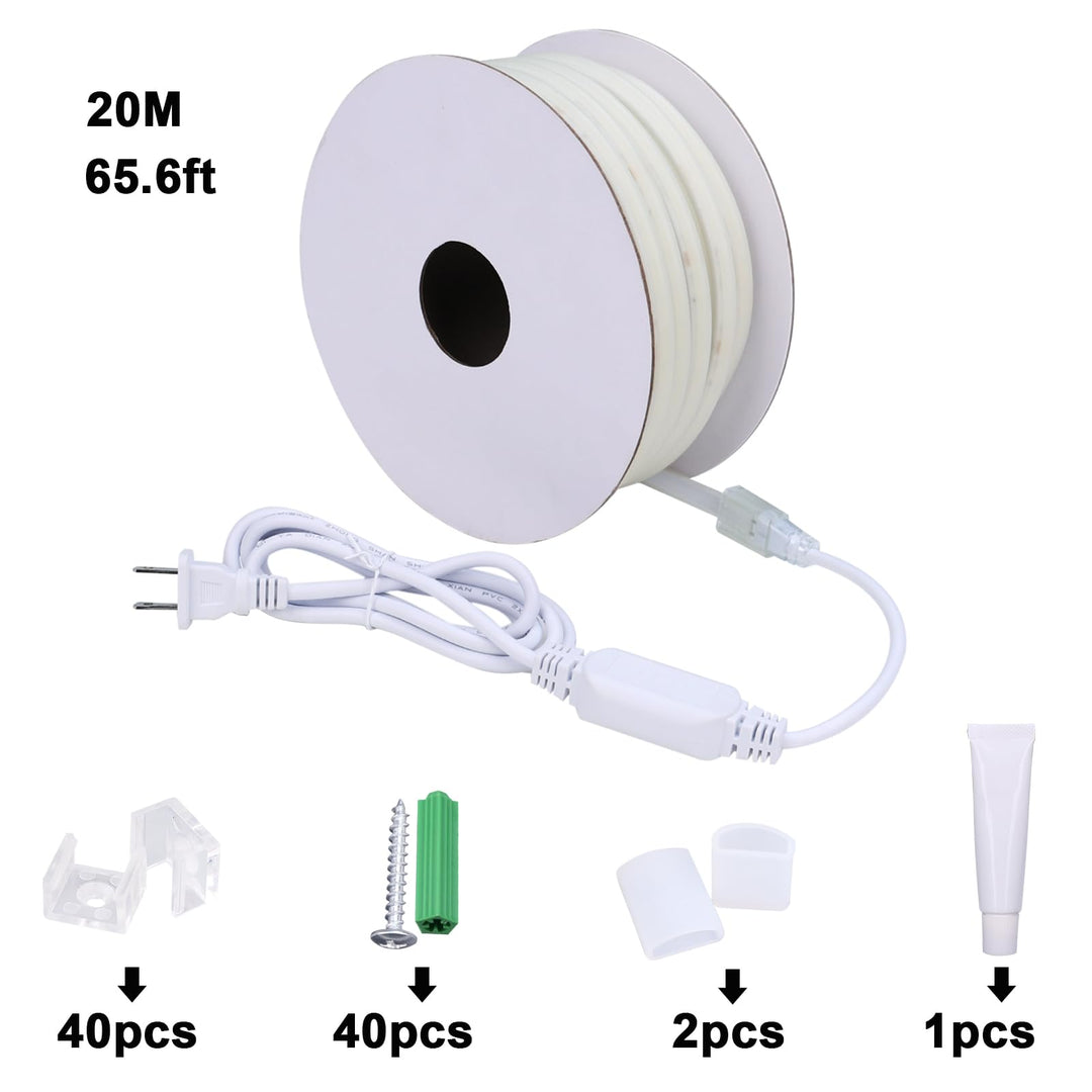 COB LED Streifen Aussen 20m 230V AC warmweiss IP65 wasserdicht - Bild 8